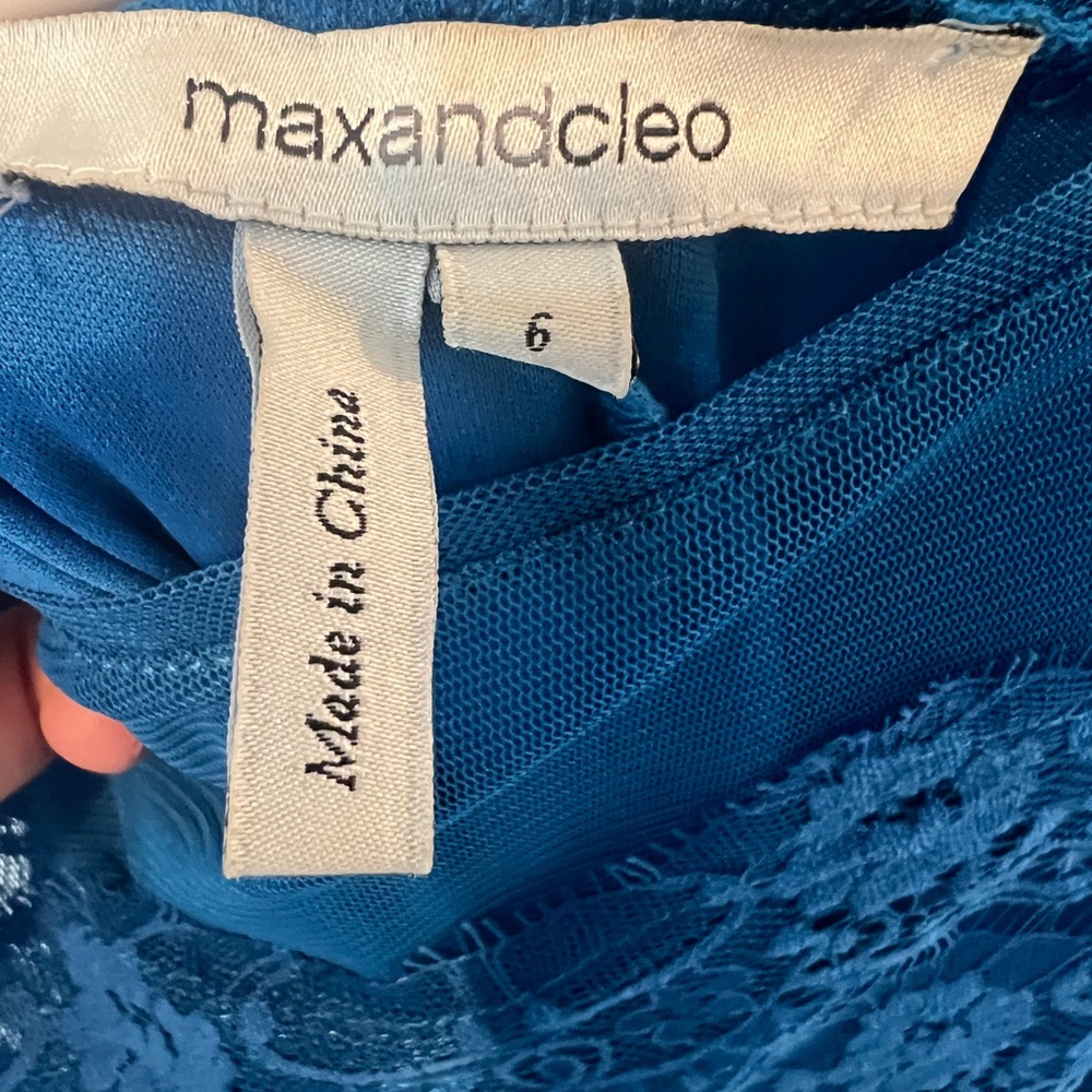 Max and Cleo size 6 beautiful blue lace dress - Picture 4 of 4